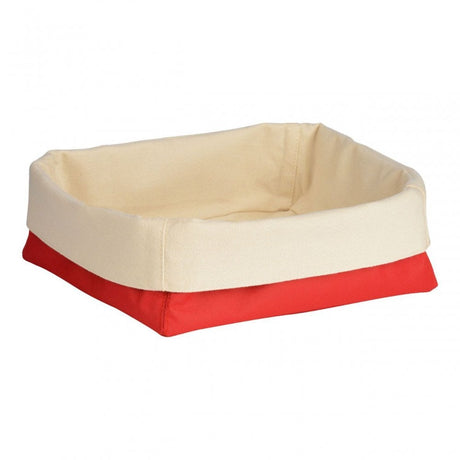 Red And Cream Large Bread Basket