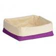 Purple And Cream Large Bread Basket