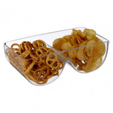 2 Section Glass Serving Dish