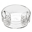 3 Section Curved Sided Glass Serving Dish