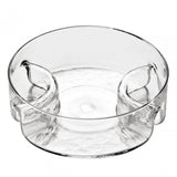 3 Section Curved Sided Glass Serving Dish