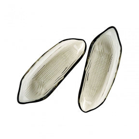 Corn On The Cob Grey Glass Dishes - Set Of 2