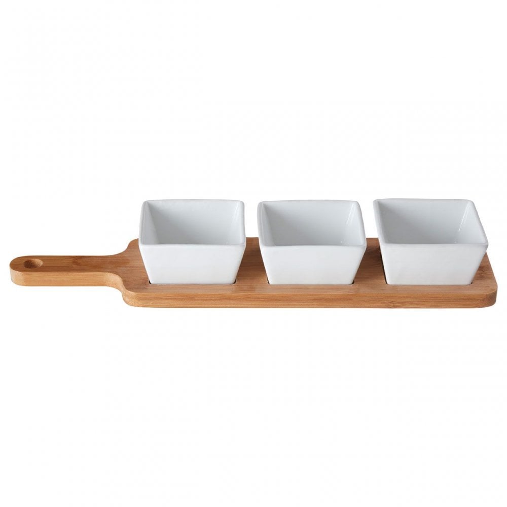 Soiree Serving Board With White Dishes