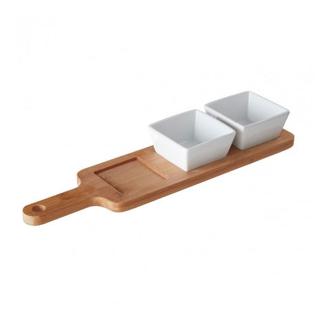 Soiree Serving Board With White Dishes