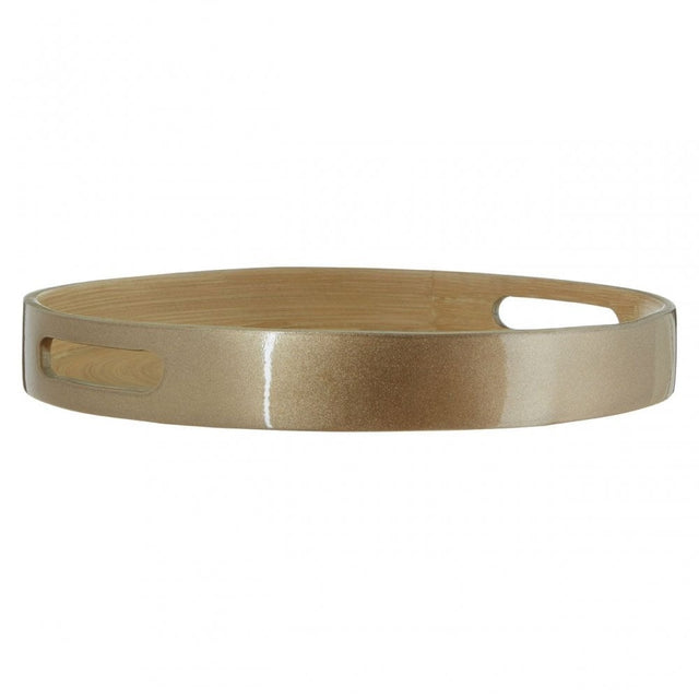 Kyoto Small Round Gold Serving Tray
