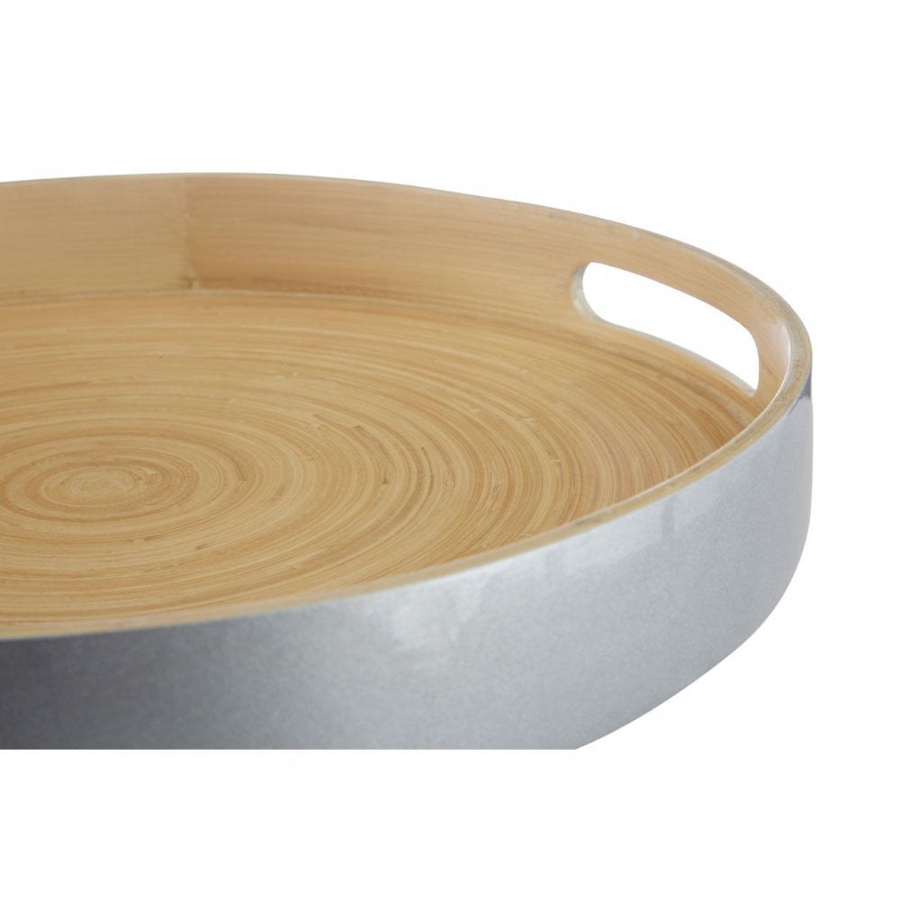 Kyoto Large Silver Tray With Side Handles