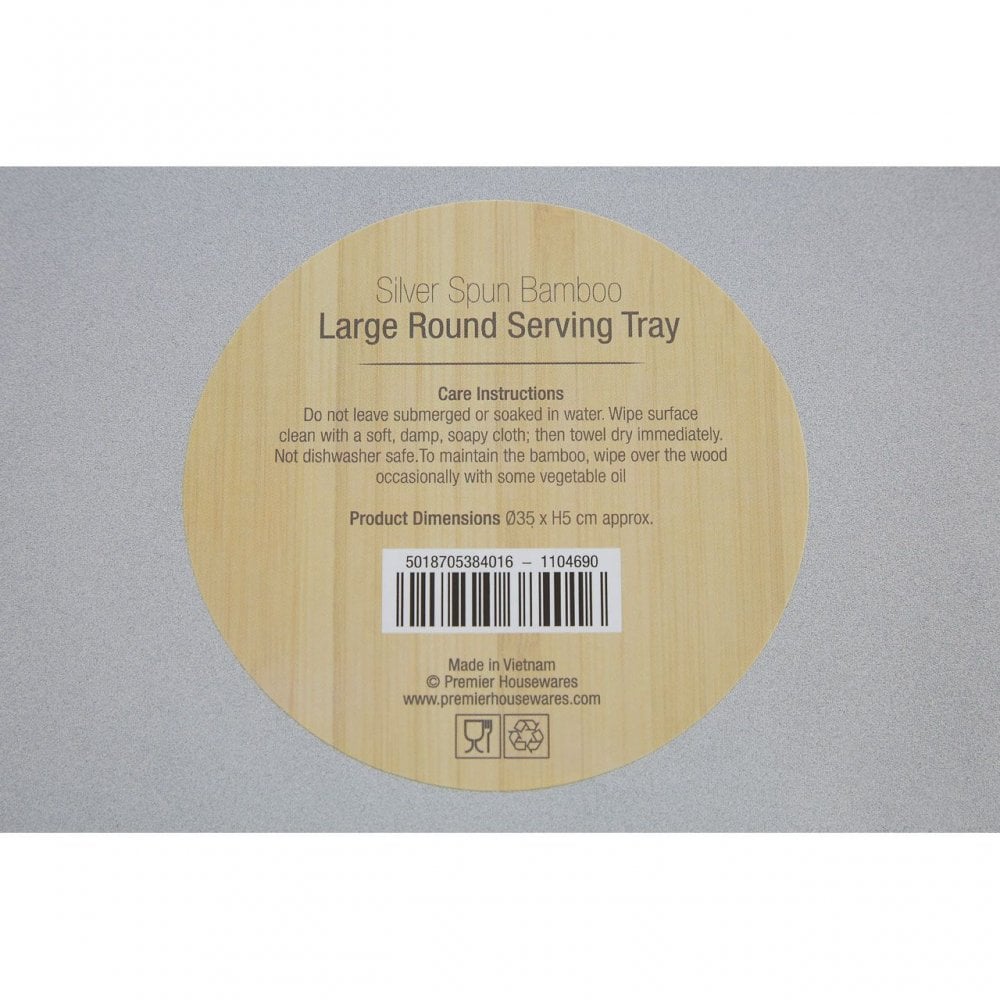 Kyoto Large Silver Tray With Side Handles