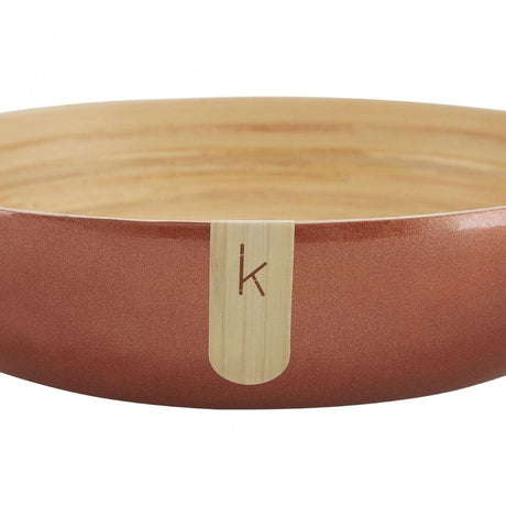 Kyoto Rose Gold Salad Bowl With Raised Edges