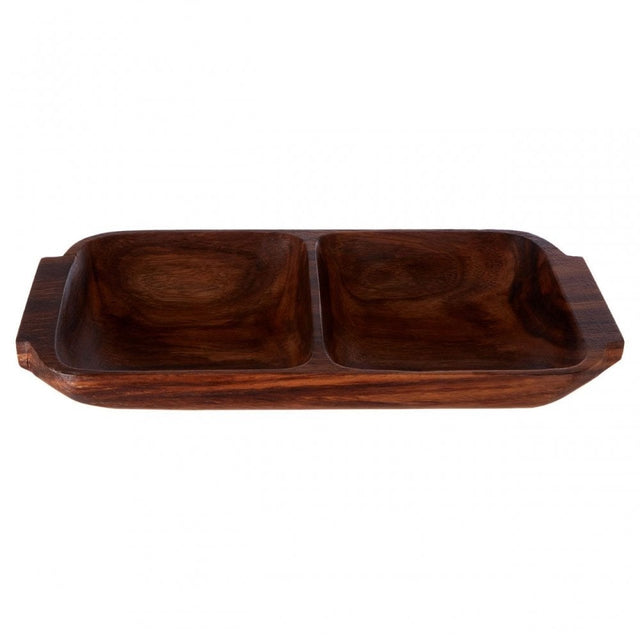 Kora 2 Section Serving Dish With Handles