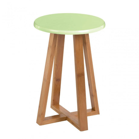 Viborg Green Bamboo Round Stool