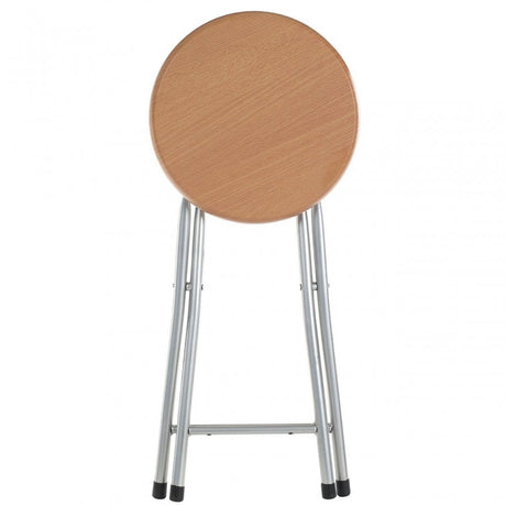 Wood Veneer Seat Folding Stool