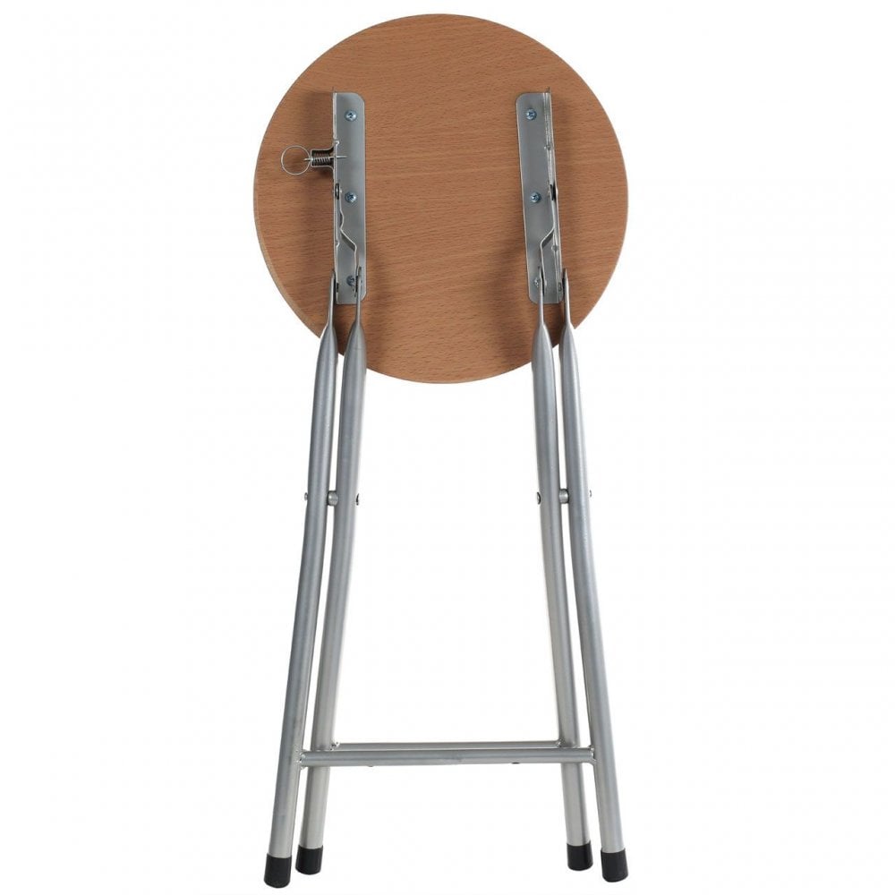 Wood Veneer Seat Folding Stool