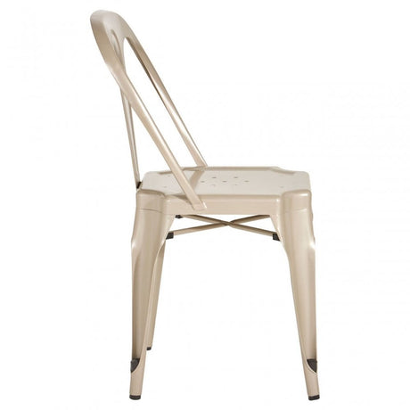 Grange Champagne Finish Metal Chair