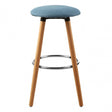 Stockholm Blue Round Bar Stool