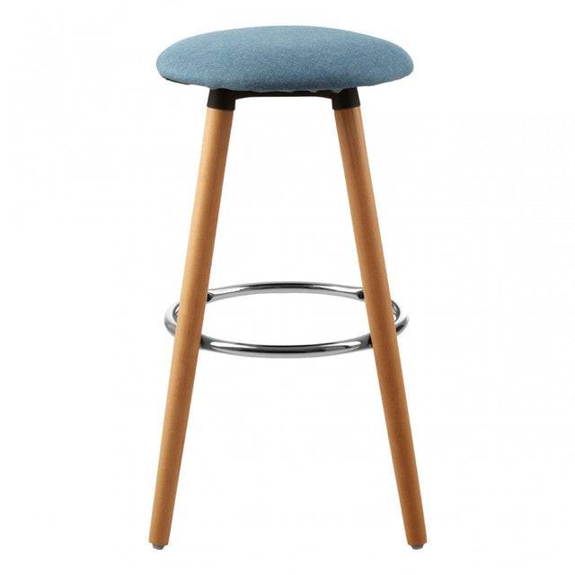 Stockholm Blue Round Bar Stool
