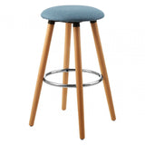 Stockholm Blue Round Bar Stool