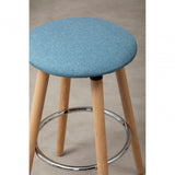 Stockholm Blue Round Bar Stool