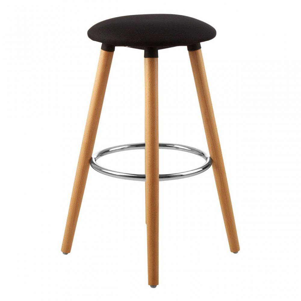 Stockholm Black Round Bar Stool