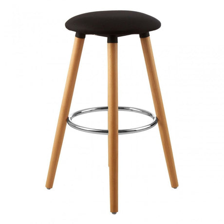 Stockholm Black Round Bar Stool