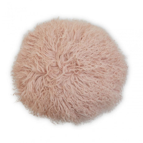 Bosie Round Pink Fur Cushion