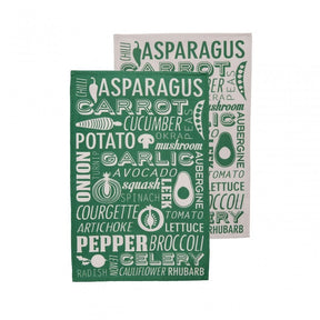 Porter Green Tea Towels - Set Of 2