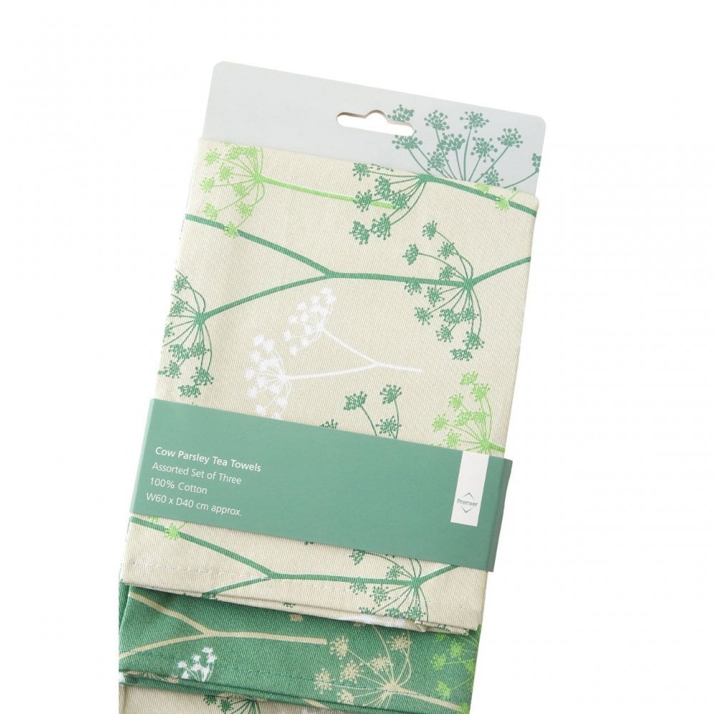 Cow Parsley Tea Towels - Set Of 3