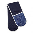 Modern Retro White / Blue Single Oven Glove
