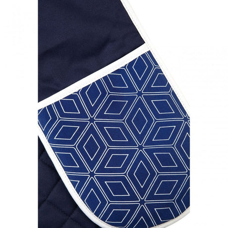 Modern Retro White / Blue Single Oven Glove