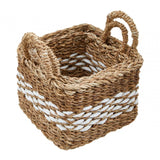 Set Of Two Square Seagrass Baskets