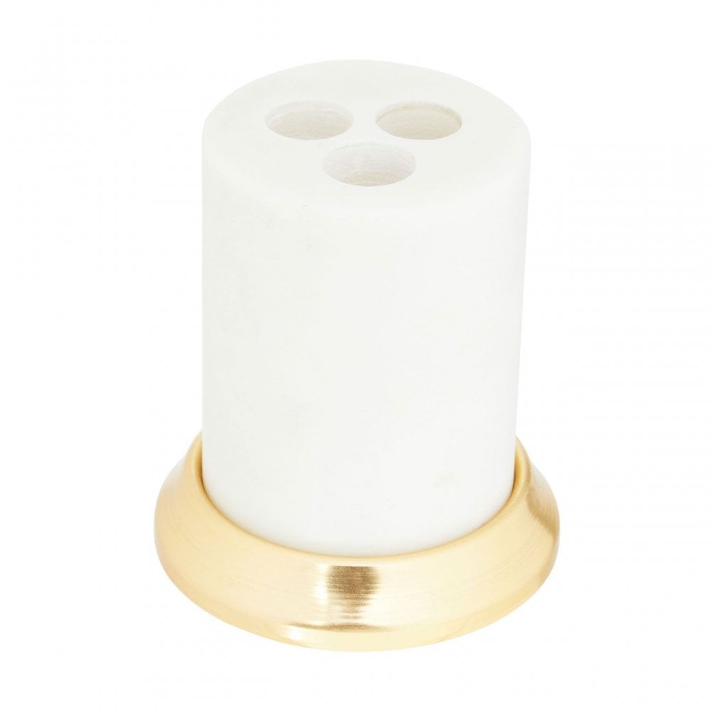 White Marble Toothbrush Holder