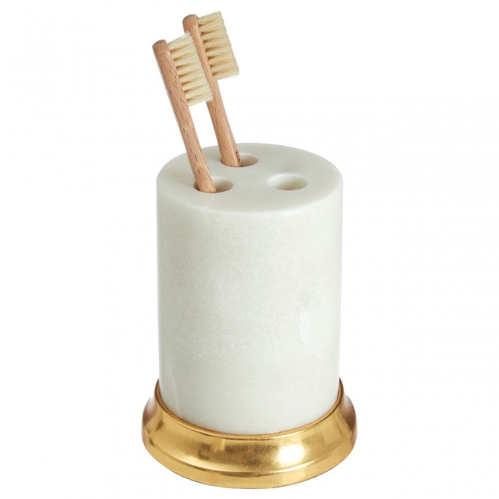 White Marble Toothbrush Holder