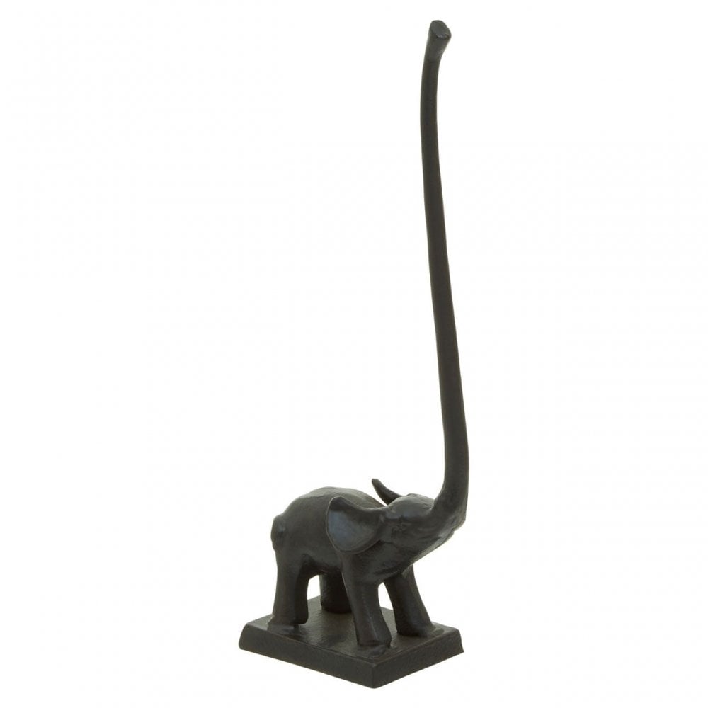 Fauna Black Elephant Toilet Roll Holder