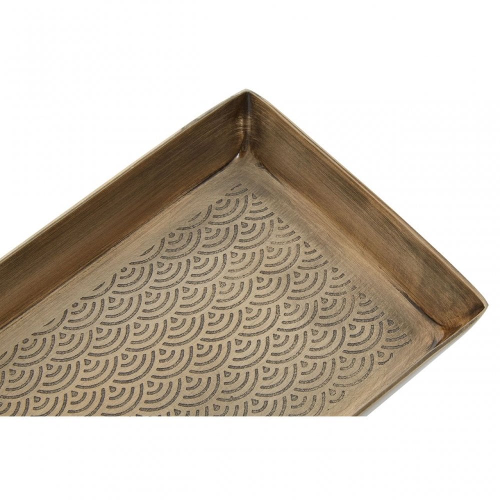 Allegra Etched Detail Aluminium Tray