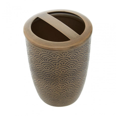 Allegra Etched Detail Toothbrush Holder