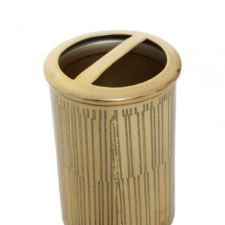 Allegra Gold Finish Tooth Brush Holder
