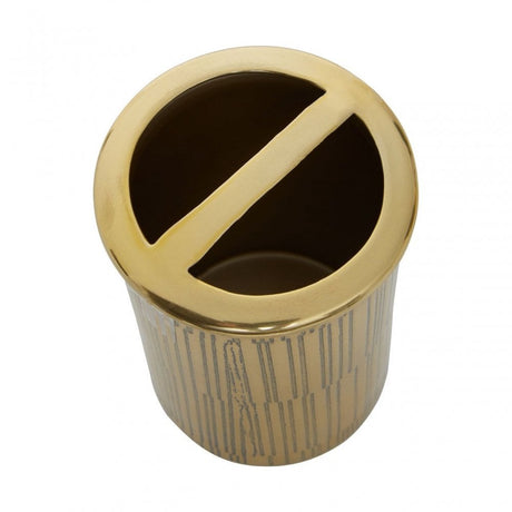 Allegra Gold Finish Tooth Brush Holder
