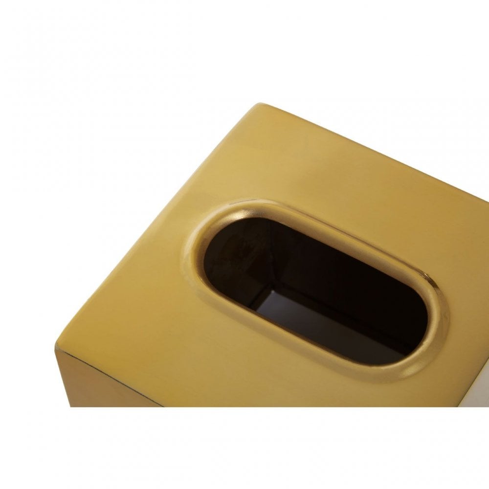 Allegra Gold Finish Tissue Box