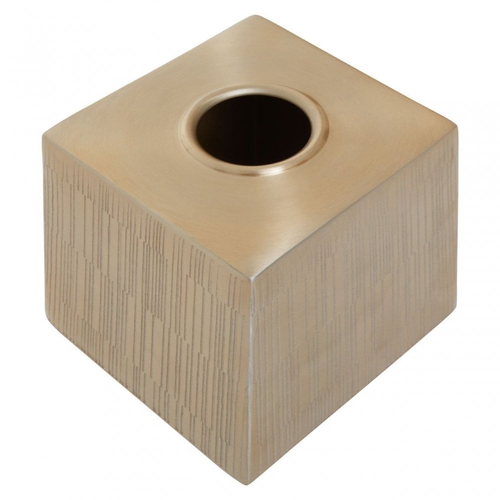 Allegra Champagne Finish Tissue Box