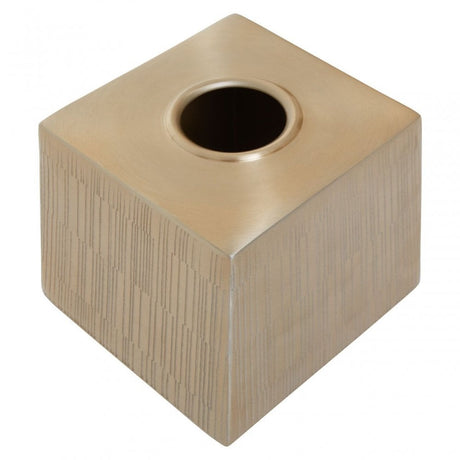 Allegra Champagne Finish Tissue Box