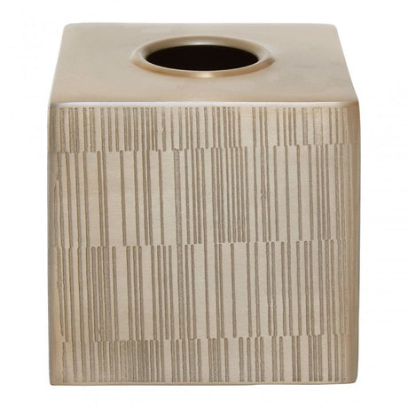Allegra Champagne Finish Tissue Box