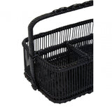Black Rattan And Bamboo Caddy Basket