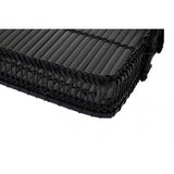 Rectangular Black Rattan And Bamboo Tray