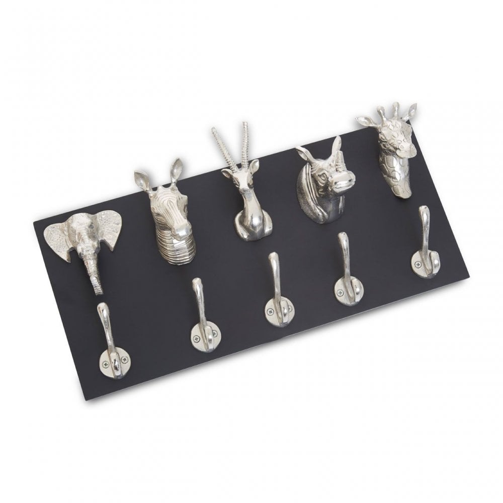 Safari Animal 5 Hook Wall Hanger
