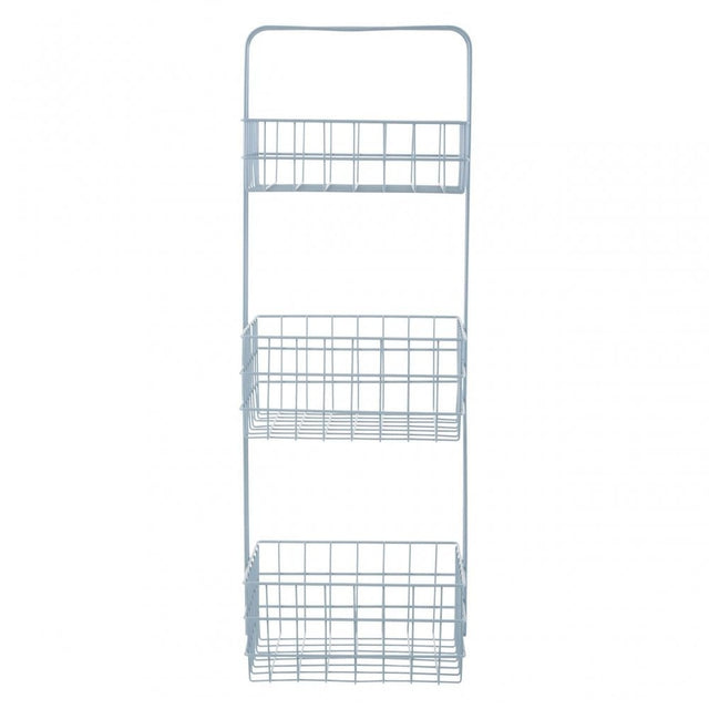 3 Tier Grey Finish Wire Storage Caddy
