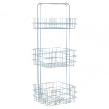 3 Tier Grey Finish Wire Storage Caddy