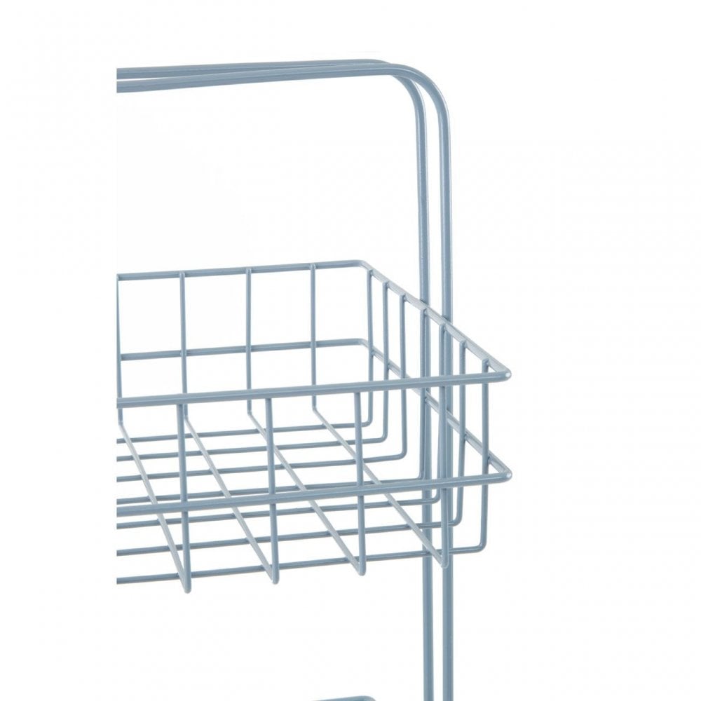 3 Tier Grey Finish Wire Storage Caddy