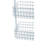 3 Tier Grey Finish Wire Storage Caddy