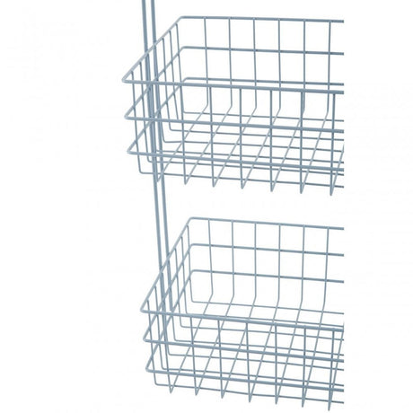 3 Tier Grey Finish Wire Storage Caddy