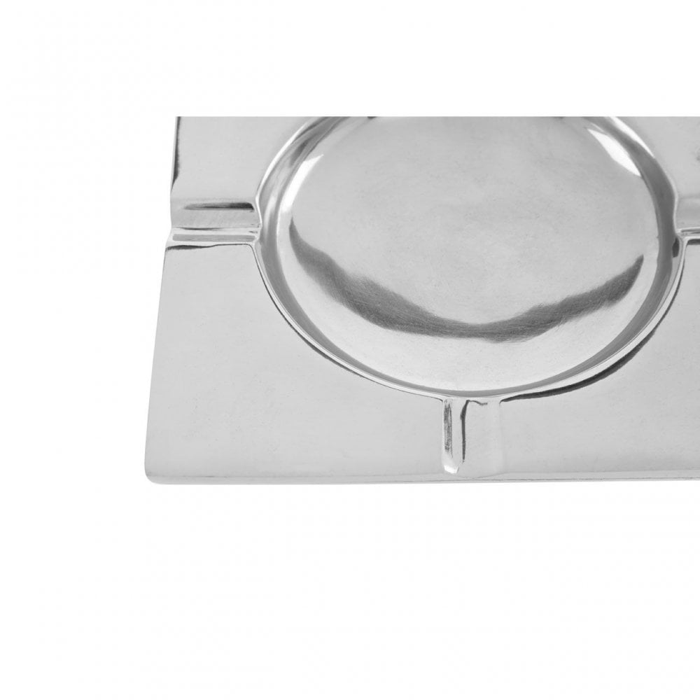 Nickel Finish Square Ashtray