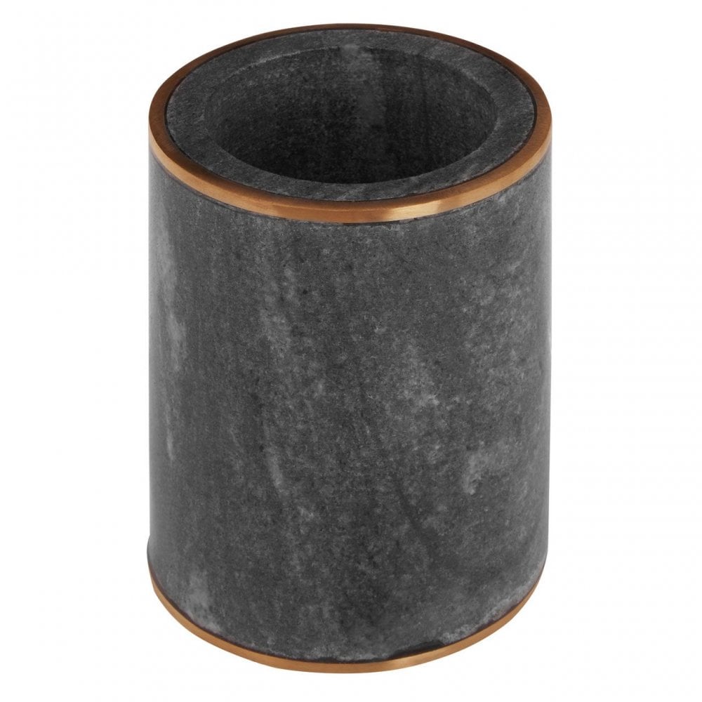 Grey Marble Brass Tumbler